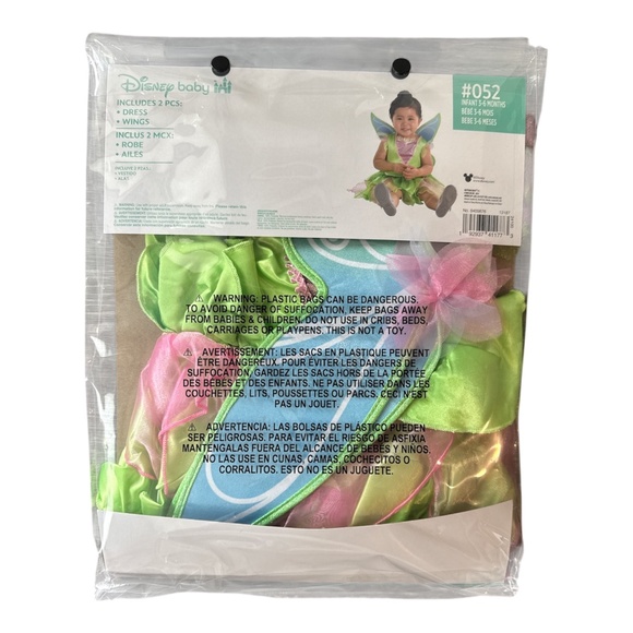 Disney Tinker Bell Infant Halloween Costume Dress 3-6 Months NEW - Picture 4 of 4